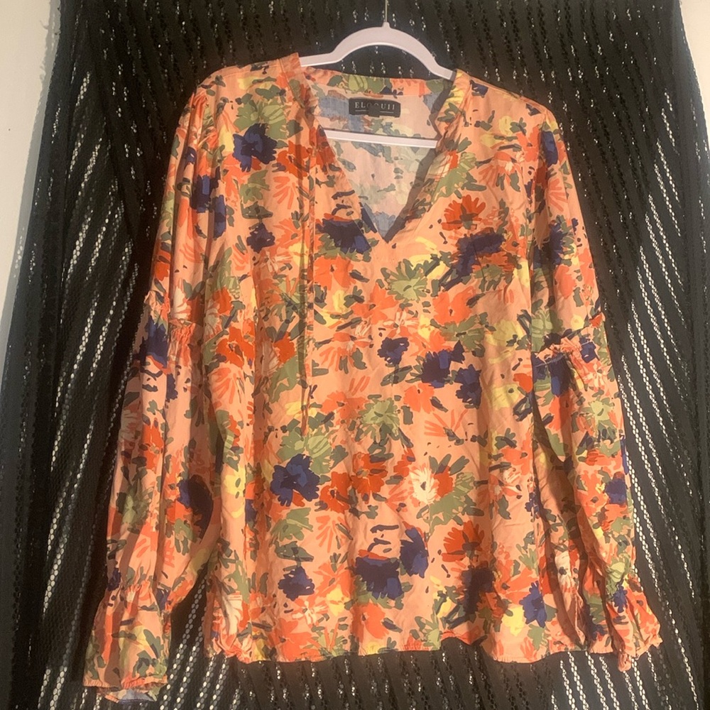 Eloquii 100% Rayon Blouse Size 16